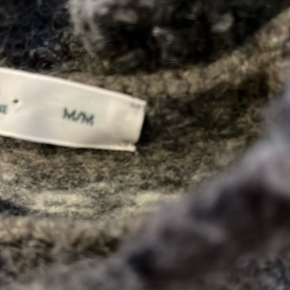 Woolrich Fair Isle Lambswool Wool Blend Cozy Tunic Sweater. Brown Gray. - Picture 3 of 5